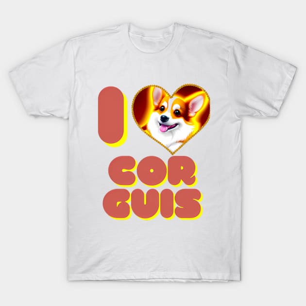 I love Corgis T-Shirt by Sanarnos